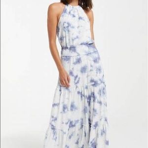 Z Supply Beverly Tiered Maxi Dress in Cloud Tie Dye • Size Medium